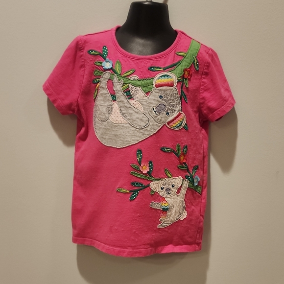 Mini Boden Pink Koala Bear Applique Short Sleeve Tshirt 8-9Y - Picture 2 of 10